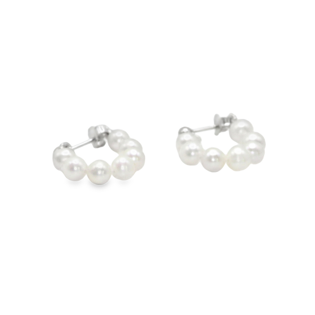 Everyday Pearl Hoops