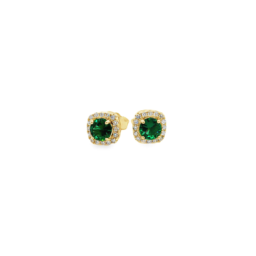 Cushion Halo Studs