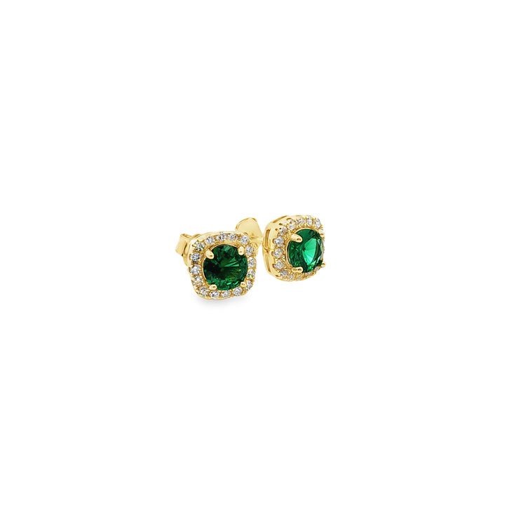 Cushion Halo Studs