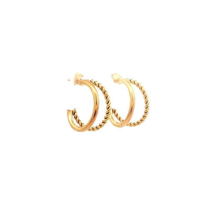 Double Gold Hoops