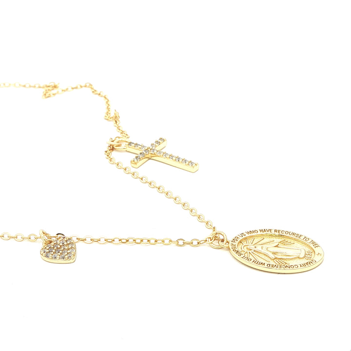 Catholic Love Necklace Gold