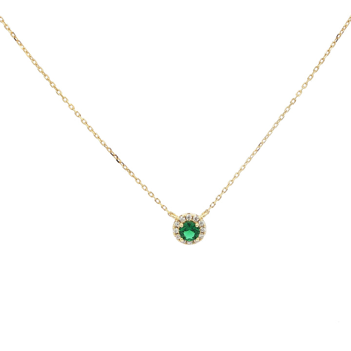 Green Halo Necklace