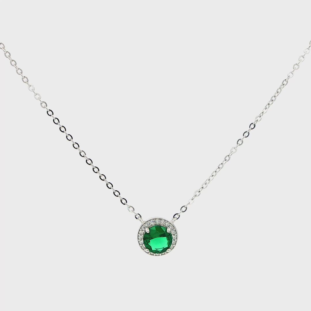 Green Halo Necklace