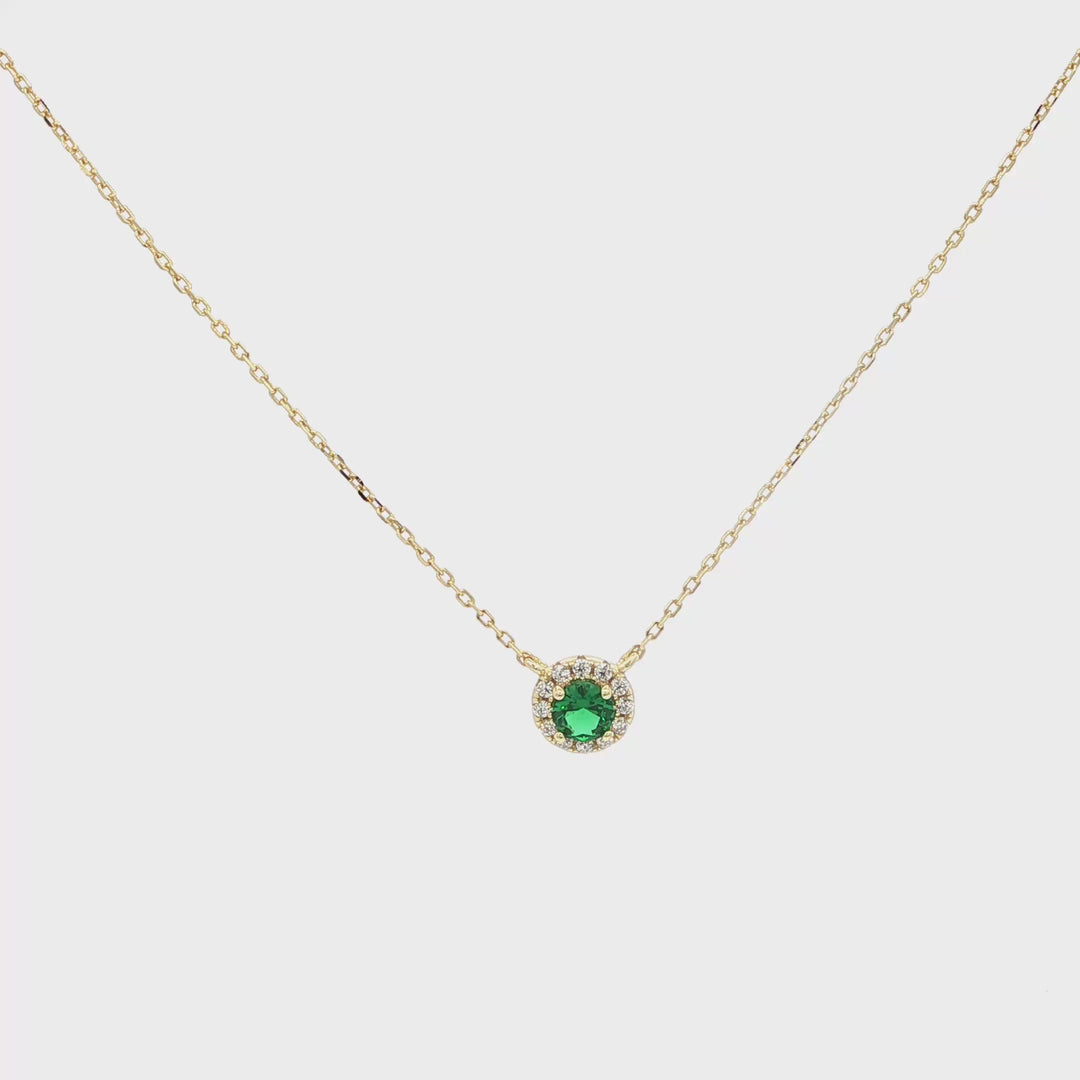 Green Halo Necklace